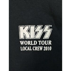 KISS World Tour 2010 T Shirt Adult XL Black Local Crew T-shirt Ace Frehley NEW